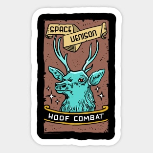 space venison hoof combat Sticker